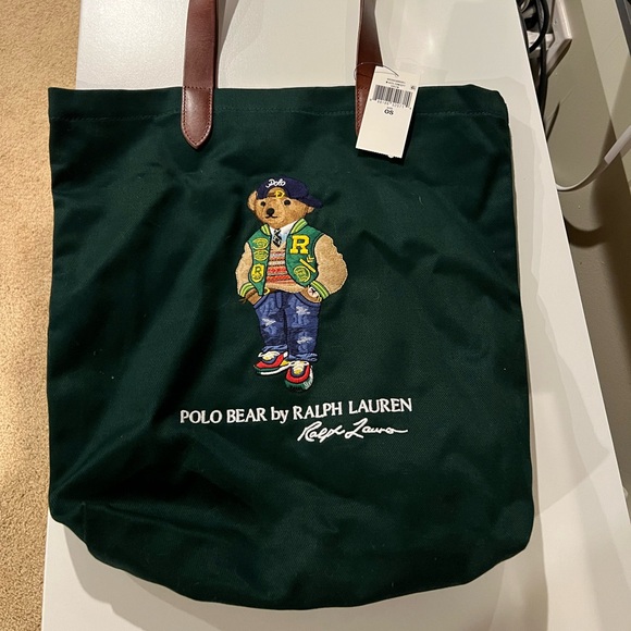 BNWT and Comes with Gift Box Ralph Lauren Bear Tote Bag - Picture 2 of 4